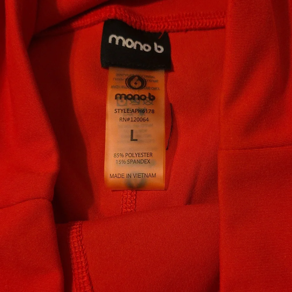 Mono B Vibrant Red Athletic Shorts - Picture 3 of 3
